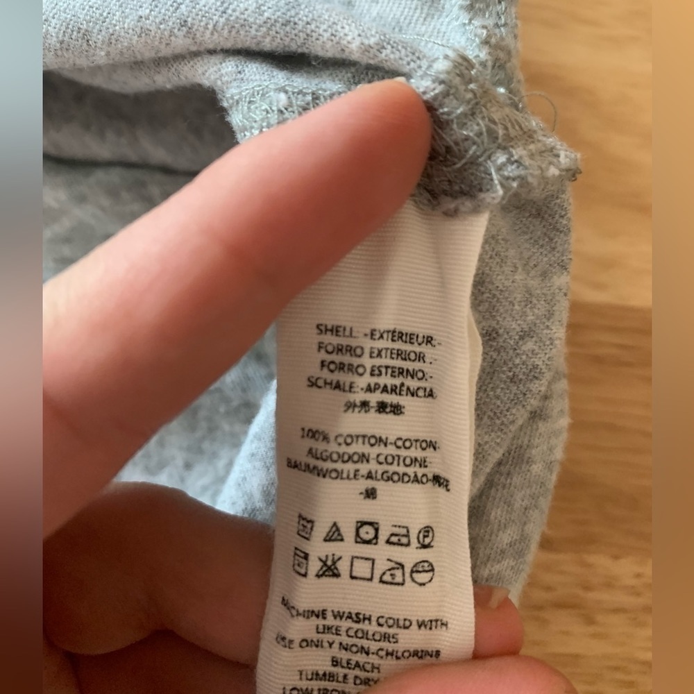 Free People Gray Short Sleeve Tee With Embroidered detail size XS - Picture 10 of 13